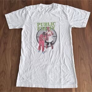 Public Enemy Apocalypse 1991 White T-Shirt Mens Medium